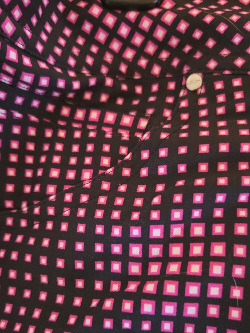 Slazenger Black and Pink High-Waist Patterned Golf Shorts - Picture 6 of 6